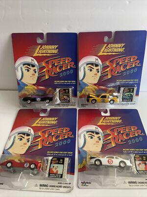 Johnny Lightning Speed Racer 2000 Set of 4 Cars with Film Strips Brand New!