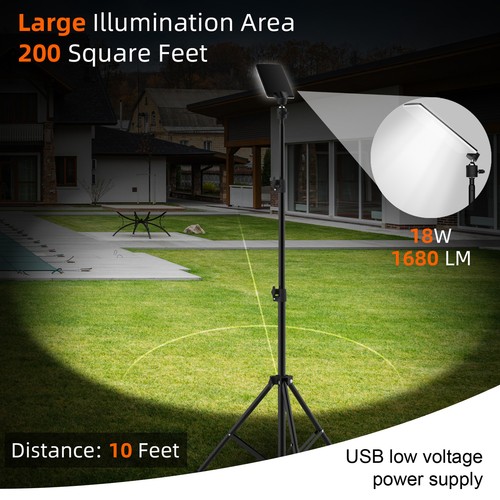 Portable USB Work Light & Retractable Tripod Stand Outdoor Super Bright LED Lamp - Picture 2 of 15
