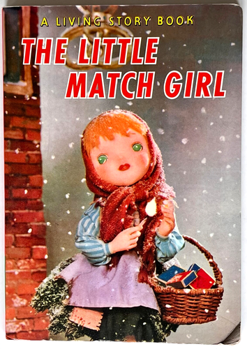 VTG A Living Storybook THE LITTLE MATCH GIRL Board Book Shiba Productions 1967