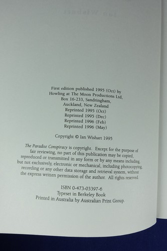 THE PARADISE CONSPIRACY Ian Wishart NEW ZEALAND TRUE CRIME GLOBAL FINANCE Book - Picture 3 of 12
