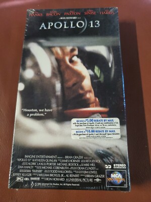FACTORY sealed Apollo 13 VHS MCA watermark Tom Hanks Kevin Bacon 1995 ...