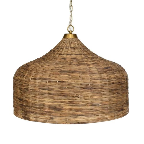NEW TAUANGA 30" COSTAL STYLE WOVEN SEA GRASS SHADE PENDANT CHANDELIER 21616 - Picture 3 of 6