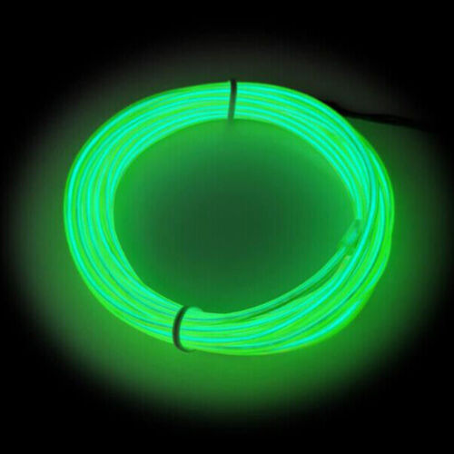 Battery Powered Neon LED Lights Glow EL Wire String Strip Rope Tube Party Decor - Picture 18 of 32