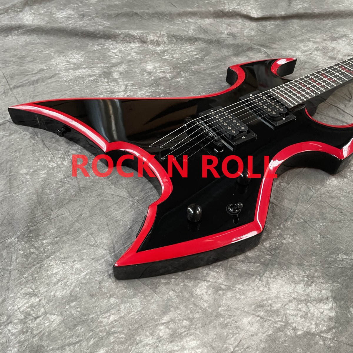 Black Strings Through Body BC Rich Electric Guitar 6 Strings B C