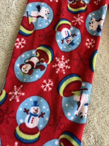 Childrens Place Boys Red Snowglobe Penguin Polar Bear Fleece Pajama Pants 10-12 - Picture 4 of 7