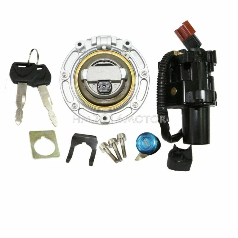 Ignition Switch Fuel Gas Cap Seat Lock Set Fit For Honda CBR600RR 2007 2008 2009 Foto 3 de 4