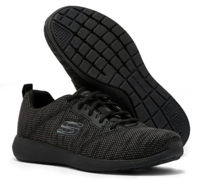 Skechers Black & Gray Knit Comfort Memory Foam Shoes Dual Lite Skech Knit Skechers Memory Foam Skechers Skech  main image 4