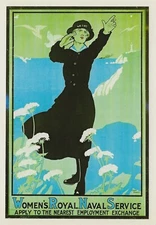 POSTCARD WWI Advertisement Women's Royal Naval Service Imperial War Musm UK MNT