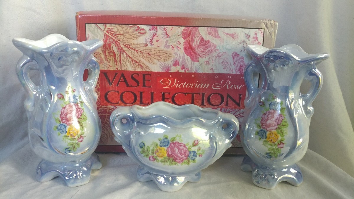 Heirloom Victorian Rose Vase Collection SS-CART 55499 Beautiful | eBay