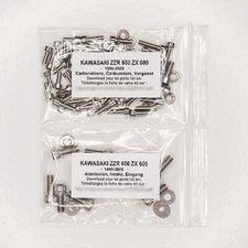 KAWASAKI ZZR ZX 600 1990-2005 Kit vis BTR inox n°1 carburateur ZZR600