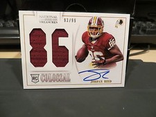 National Treasures Colossal Autograph Jersey Redskins Jordan Reed 93/99  2013