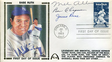 Mel Allen, Ben Chapman, Jimmie Reese Autographed First Day Cover