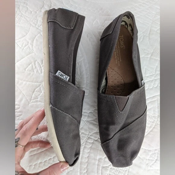 Toms gray flats sale