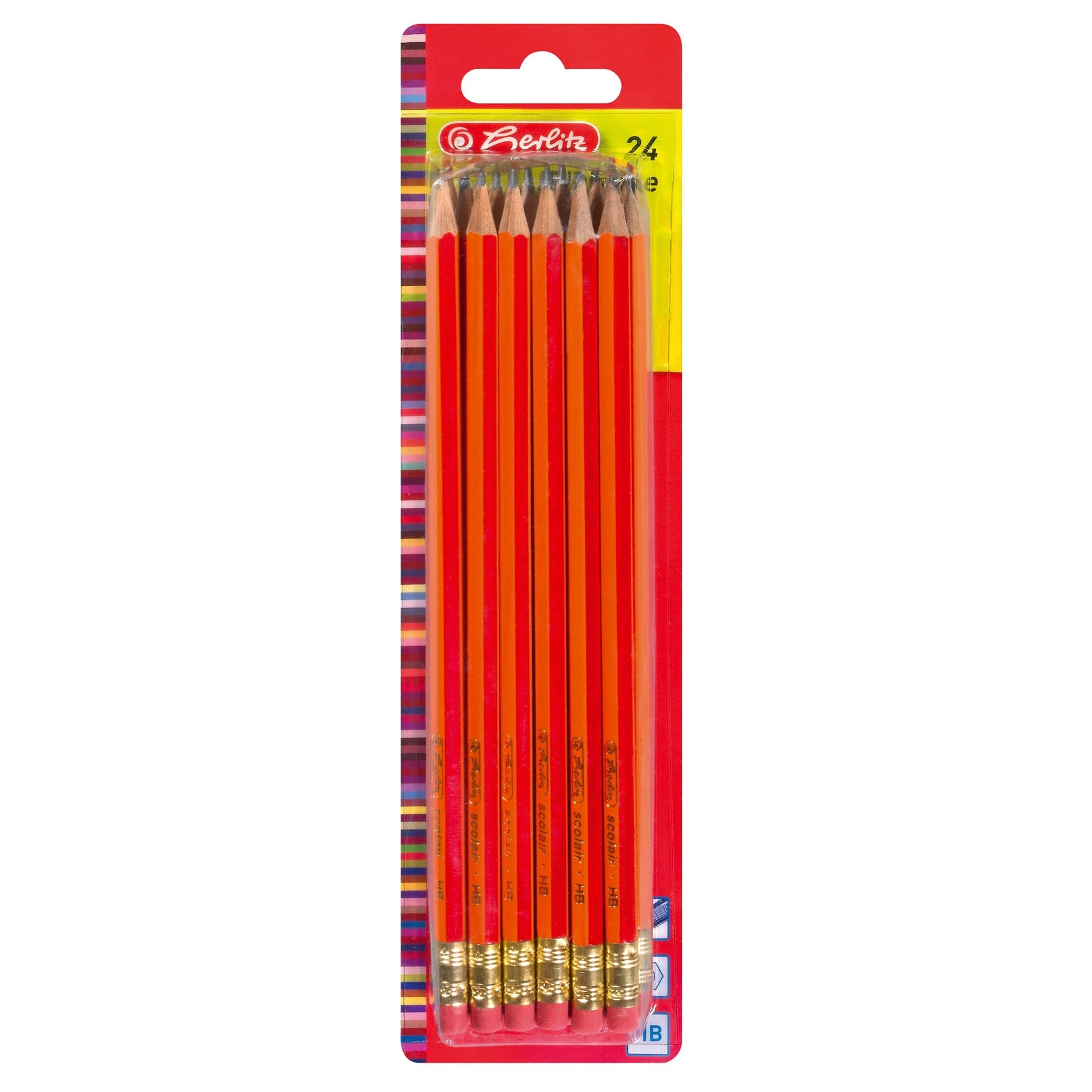 Herlitz Scolair FSC HB Pencils (24 Pieces) Scolair HP Tip Hexagonal