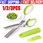 Herb Scissors Set with 5 Blades and Cover - Multipurpose Kitchen Chopping Shear