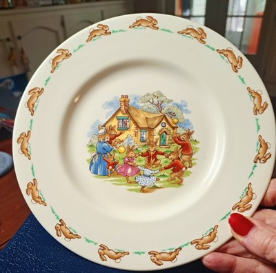 Bunnykins Plate Royal Doulton Plate Collectible Decorative Bone