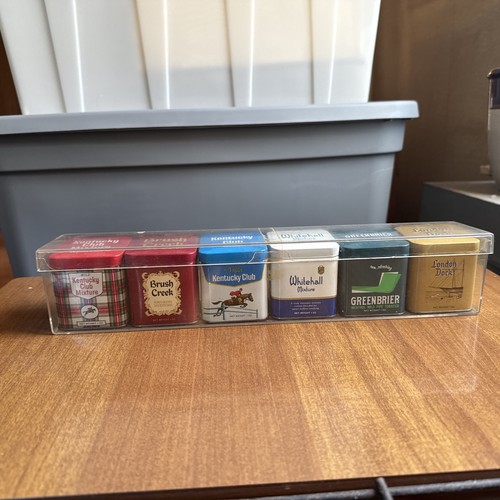 Lot of 6 - Vintage Kentucky Club Small Tobacco Tins 1 Oz Empty w/Plastic Case - Picture 2 of 11