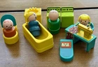 Vintage 1970s Little People Utility Set #725 Complete W/wood Figures