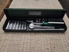 Very Nice Vintage SK Tools #1321, 21 Piece Standard 1/4" Metric Socket Set