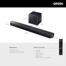 SAMSUNG Q-SERIES SOUNDBAR HW-Q900H 7.1.2CH WIRELESS SUBWOOFER 2026 MODEL - BLACK
