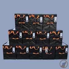 (12) AMAZON COURIER LARGE DELIVERY STORAGE BAGS 28x24x20 BLACK LOT OF 12 TOTES