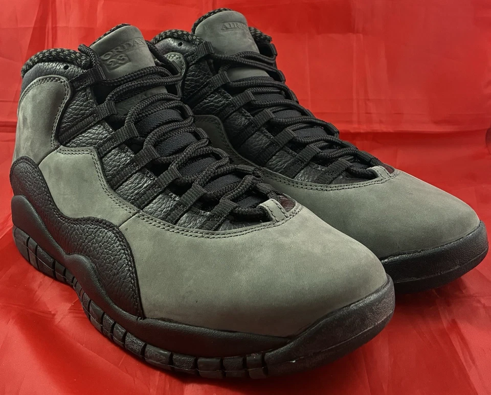 Nike Air Jordan 10 Retro Dark Shadow Negro-Rojo Verdadero 2018 310805-002 Talla: 10.5 Foto 4 de 4