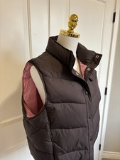 Vintage Gap Down Puffer Vest Brown pink lining Women's XL Y2K Outdoor 2004