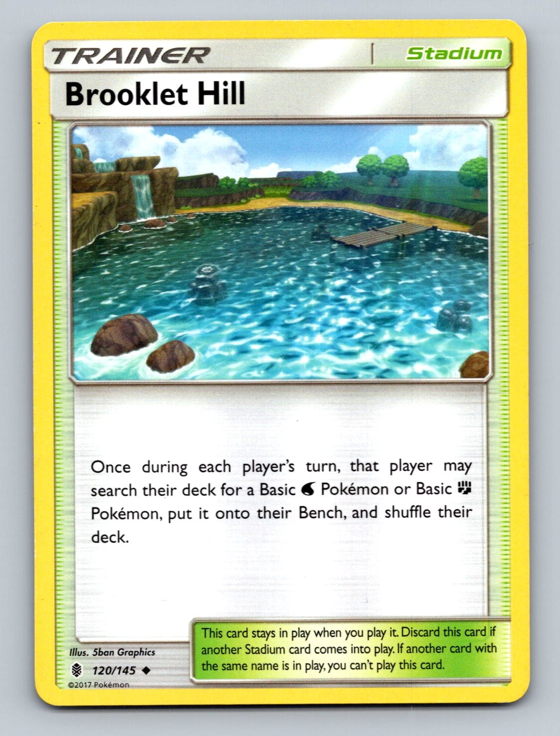 Brooklet Hill Uncommon SM - Guardians Rising #120/145 TCG Pokemon Card NM