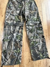 Shimano Tribal Zip Off Pants Trouser Shorts Realtree Hardwoods Camo Size XL