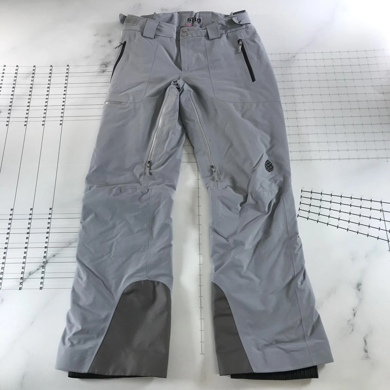 Stio Snow Pants Womens M Gray Insulated Softshell Ski Primaloft Jackson Hole