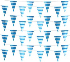 98Ft Oktoberfest Bavarian Flags Pennant Banner German Beer Party Decor