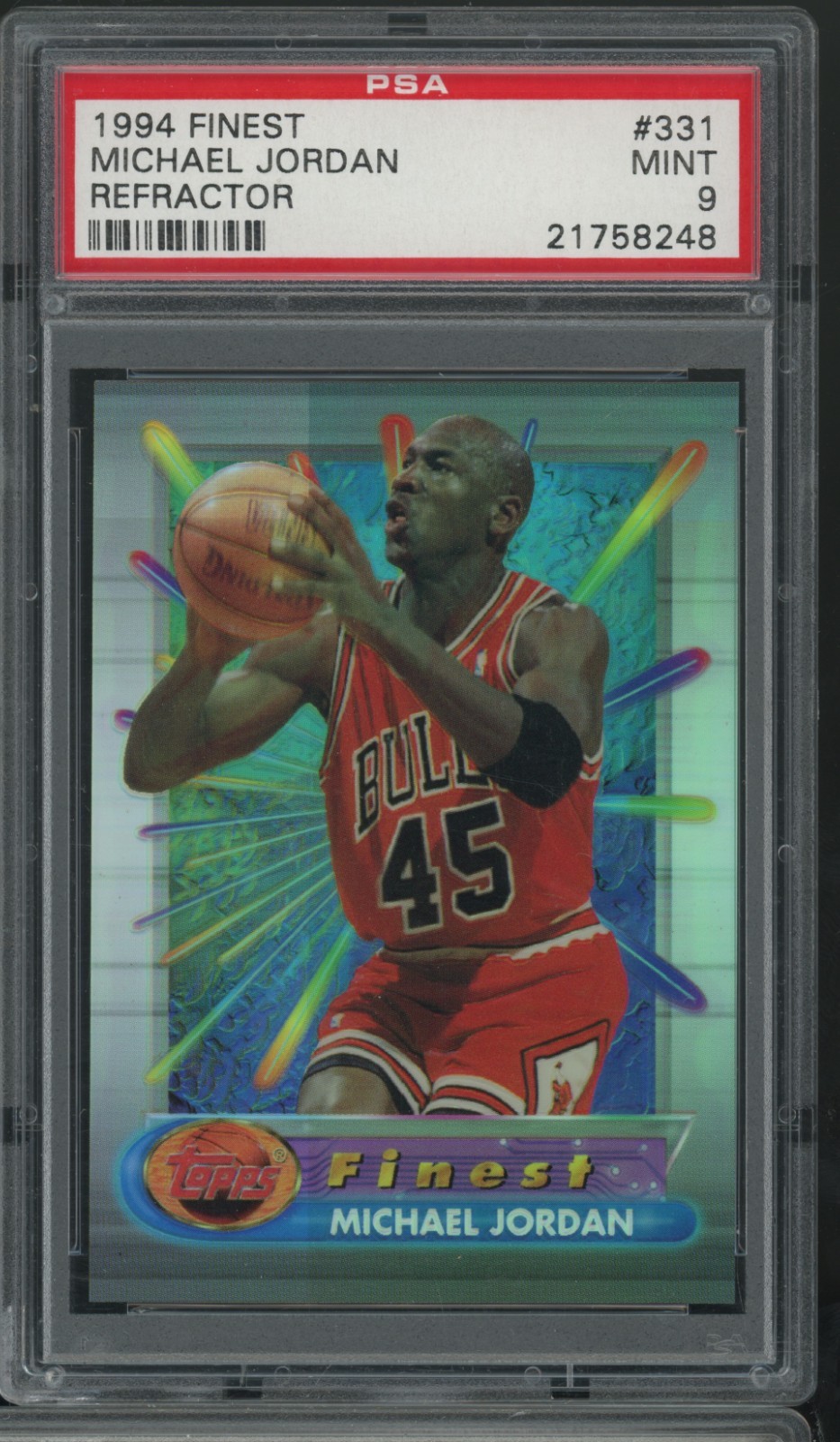 1994 FINEST REFRACTOR #331 MICHAEL JORDAN HOF PSA 9 MINT D2