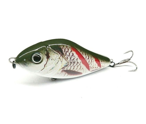 Señuelo Musky Pike Lure bamboleo de hundimiento 80 mm 25 g pececillos traqueteo cebo jerk - Imagen 7 de 7