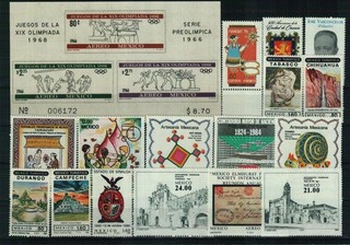 Mexiko Briefmarkenlot 1 Steckkarte postfrisch