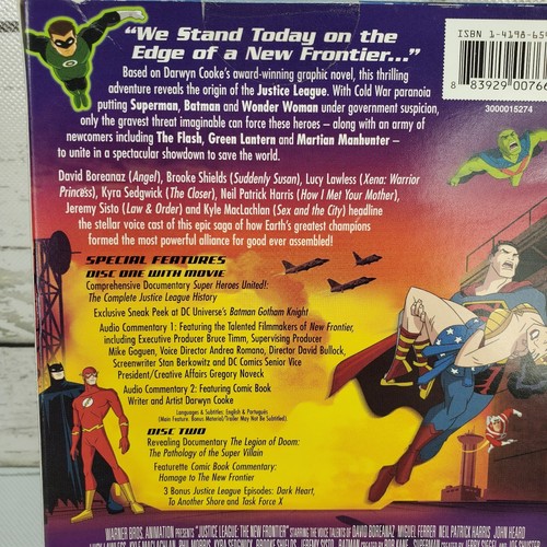 DC Justice League The New Frontier DVD 2 Disc Box Set 2008 With DC Direct Figure - Picture 7 of 16