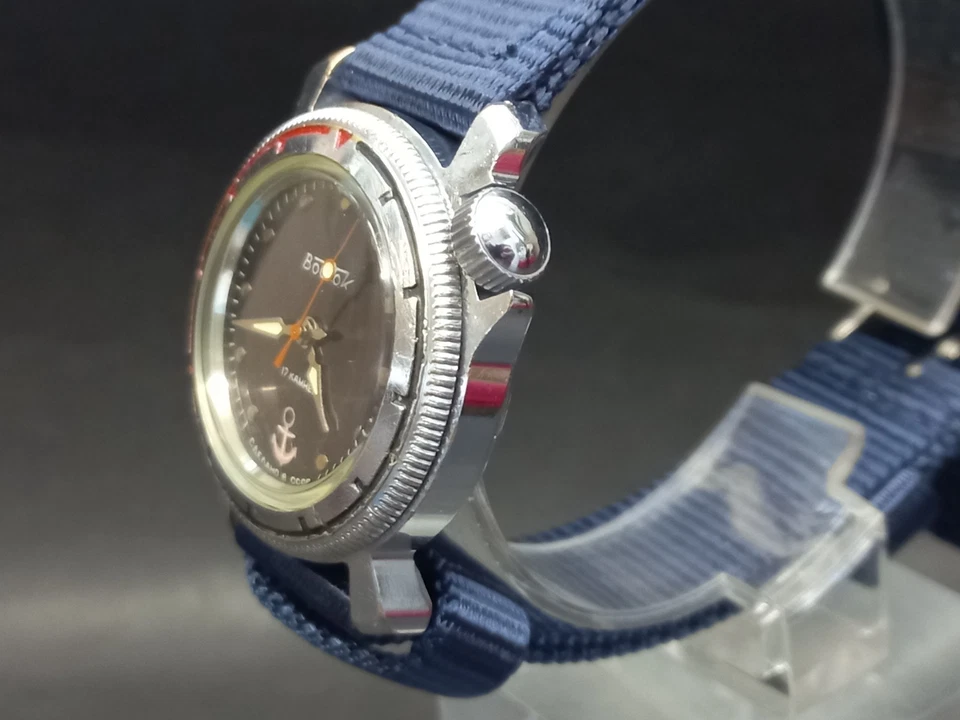 Reloj de pulsera soviético vintage Vostok Komandirskie ancla, reloj mecánico URSS Foto 4 de 4
