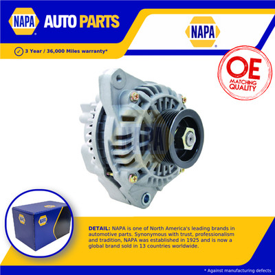 Alternator fits HONDA CIVIC EM2, Mk7 1.6 01 to 05 NAPA 06311PLM505RM 31100PLMA01