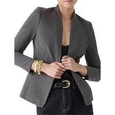 J. Crew 365 Going Out Gray Stretch Preppy Academia Blazer Office Jacket Size 2