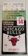 Vintage 1976 Chicago Bulls Vs. Atlanta Hawks Chicago Stadium Game 14 Ticket Stub