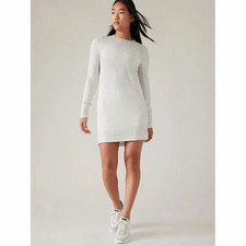 Athleta Bounce Back Sweatshirt Dress in Heather Gray Large