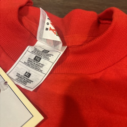 Vintage FRUIT OF THE LOOM HEAVY COTTON Single Stitch RED T-SHIRT Men’s Size XL - Picture 5 of 8