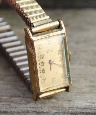 Vintage Damen Armbanduhr MARS Walzgold Double G * K