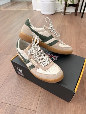 Green & Crème Gola Hawk 83  Trainers