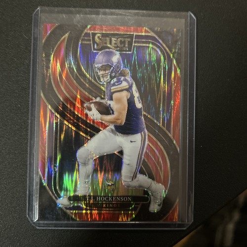 2024 Panini Select - Premier Level T.J. Hockenson #194 Red Shock 80 /249 Prizm