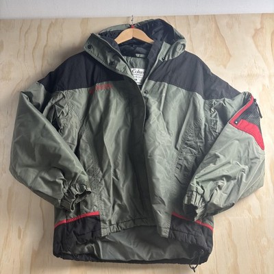 Vintage Columbia Jacket Womens Medium Green Hooded Insulated Ski Parka 90s