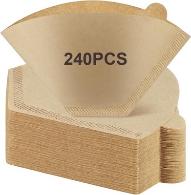 240 Count #4 Cone Coffee Filters 8-12 Cup Compatible with Ninja Maker