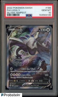 2022 Pokemon SWSH Silver Tempest #186 FA Lugia V PSA 10 GEM MINT