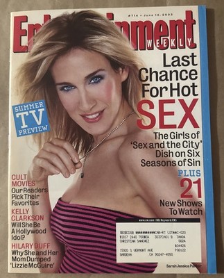 Entertainment Weekly Magazine 714 June 13 2003 SJP Sex And The City Hilary Duff