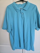 MENS SADDLEBRED POLO SIZE LARGE Bright turquoise