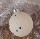 Vintage Franke Corning Confetti Stars Mica Glass Ball Christmas Ornament — photo 10